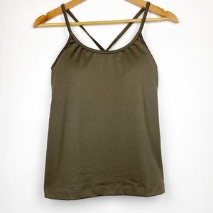 ATHLETA Brown Bra Cami Tank Crossback 34DD